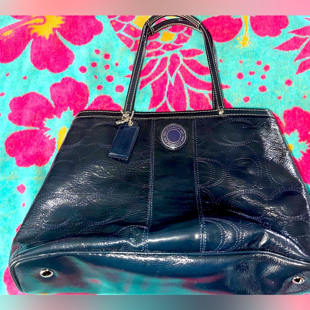 Coach Navy Blue Purse